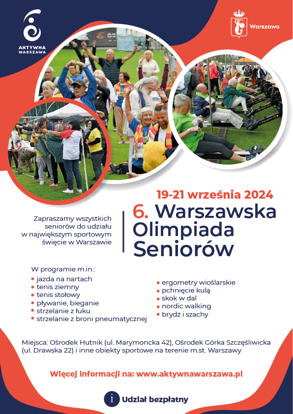 Plakat - Warszawska Olimpiada Seniorów
