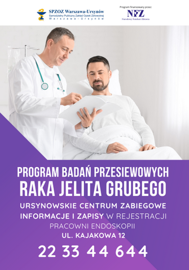 Plakat - Badania przesiewowe raka jelita grubego