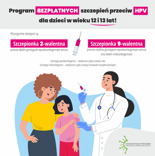 Plan - Program bezpłatnych szczepień przeciw HPV