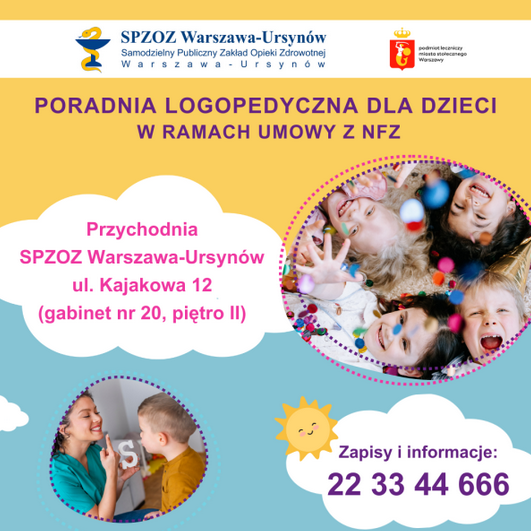 Plakat - Poradnia logopedyczna dla dzieci