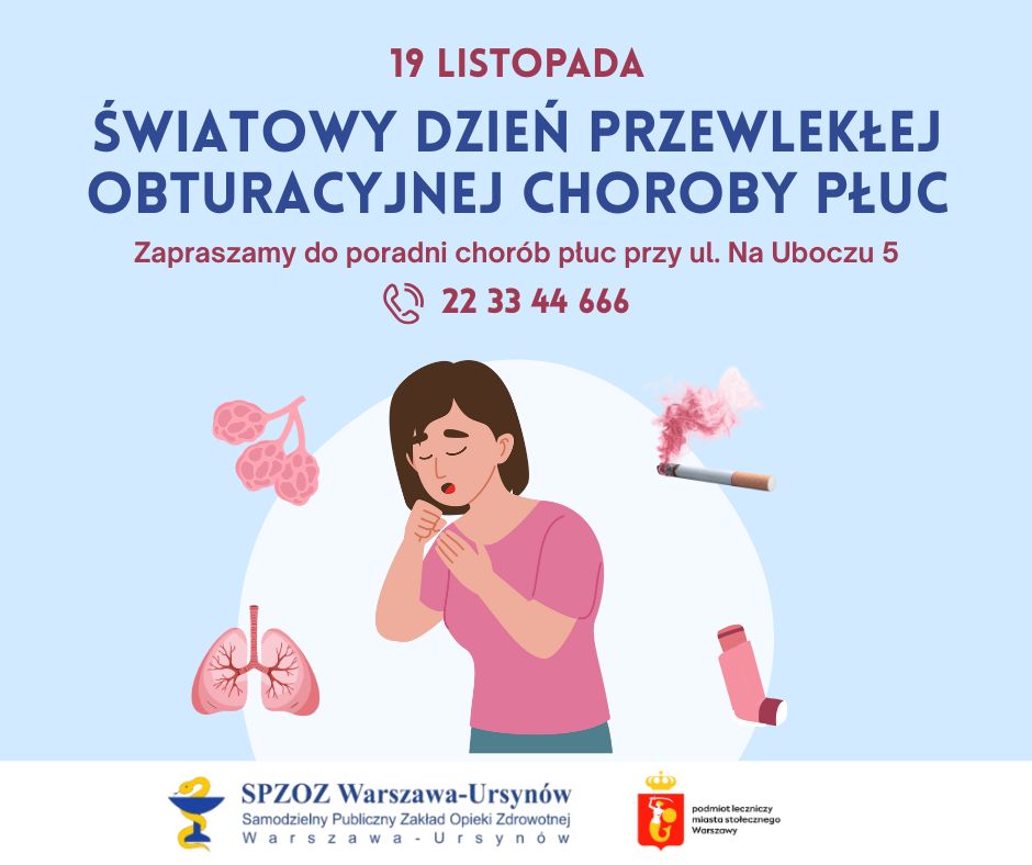 Plakat - Światowy dzień przewlekłej obturacyjnej Choroby Płuc