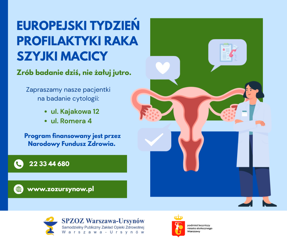 Plakat - Europejski tydzień profilaktyki raka szyjki macicy