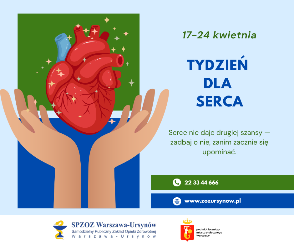 ❤️ Tydzień dla Serca ❤️
To doskonała okazja, aby zatrzymać się na chwilę i przyjrzeć się swoim codziennym nawykom. Serce pracuje dla nas nieustannie – warto więc zadbać o nie świadomie i z troską.
Zdrowa, zbilansowana dieta, regularna aktywność fizyczna, odpowiednia ilość snu oraz ograniczenie stresu to fundamenty, które realnie wpływają na kondycję układu krążenia.
🔎 Profilaktyka chorób układu krążenia obejmuje m.in.:
• regularne pomiary ciśnienia tętniczego
• kontrolę poziomu cholesterolu i glukozy we krwi
• utrzymanie prawidłowej masy ciała
• zaprzestanie palenia tytoniu
• ograniczenie spożycia alkoholu
• codzienną aktywność fizyczną (minimum 30 minut ruchu)
• zdrową dietę bogatą w warzywa, owoce i produkty pełnoziarniste
Nie bez znaczenia jest także regularne kontrolowanie swojego stanu zdrowia. Wiele chorób serca rozwija się bez wyraźnych objawów, dlatego tak ważna jest profilaktyka. Regularne badania i konsultacje z lekarzem mogą pomóc wykryć nieprawidłowości na wczesnym etapie.
Warto dbać o serce nie tylko od święta, ale każdego dnia. Małe kroki mają ogromne znaczenie – zacznij już dziś. ❤️
📍 Zapraszamy do naszej Poradni Kardiologicznej
ul. Na Uboczu 5
📞 Tel.: 22 33 44 666
#TydzieńDlaSerca #Zdrowie #Profilaktyka #DbajOSerce #ZdrowyStylŻycia
