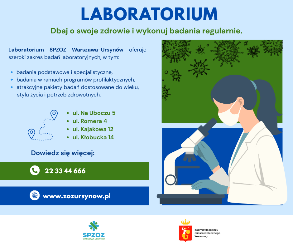Plakat przedstawia informacje ja dokonać zapisu na pobranie krwi
