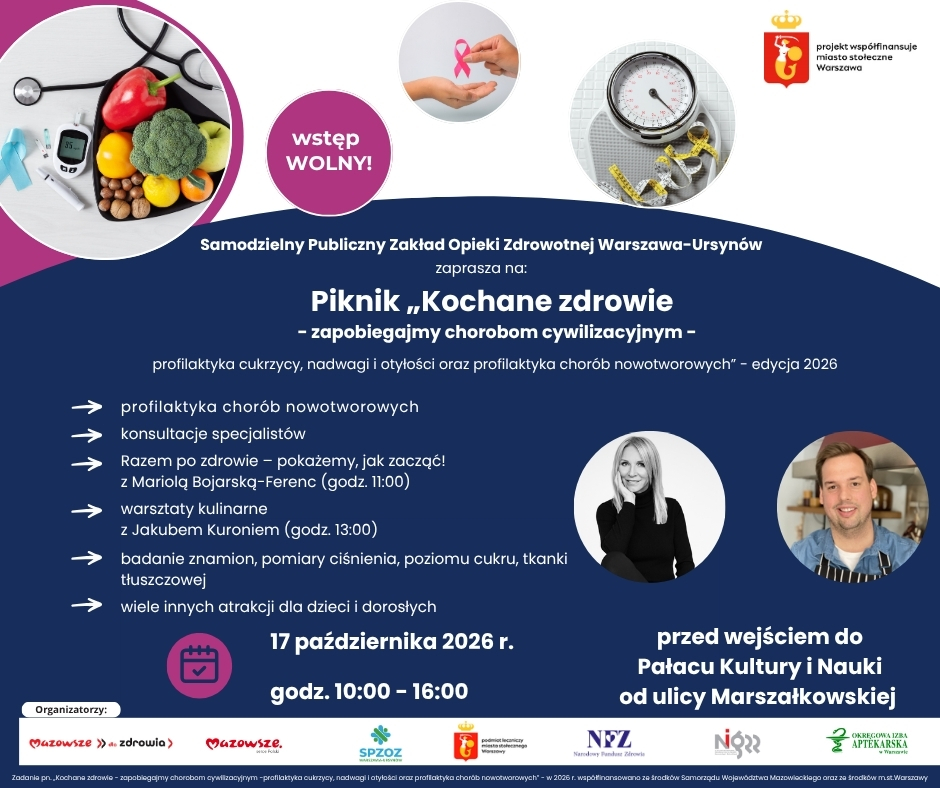 Informacja na temat pikniku pod Pałacem Kultury i Nauki